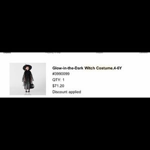 Pottery Barn Kids 4-6y witch costume